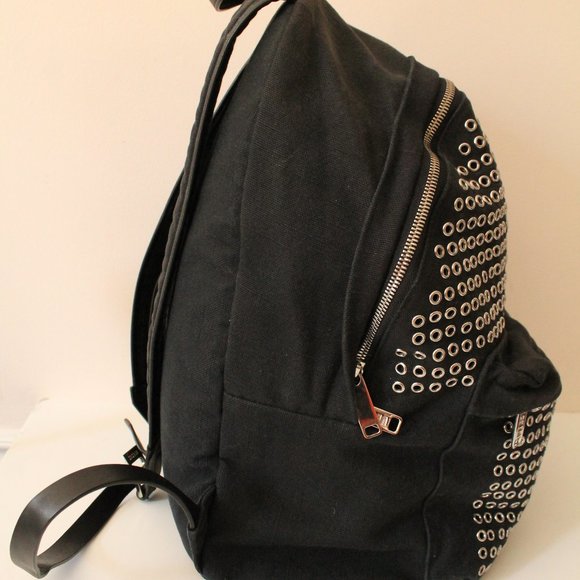 Versus Versace Lion Head Stud Canvas Backpack - Picture 5 of 16